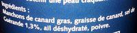 Confit De Manchons De Canard Du Sud-Ouest Au Sel De Gurande Ingredients
