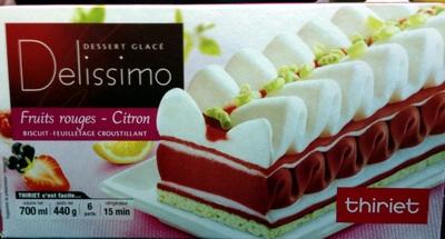 Dessert Glac Delissimo Fruits Rouges Citron Biscuit