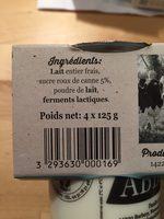 Le Yaourt Fermier Ingredients