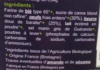 Madeleines Gantes Ingredients