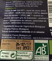 Madeleines Colza Ingredients