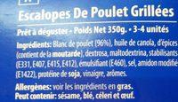 Esc / Poulet Grillees Kf, Ingredients