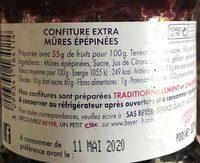 Confitures Extra Mres Ppines Ingredients