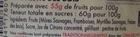 4 Fruits Des Bois Ingredients
