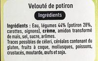 Potiron Ingredients