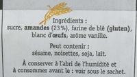 Les Craquandises Amandes Ingredients