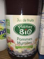 Jus Pommes Myrtilles PLANET BIO, Bocal De Ingredients