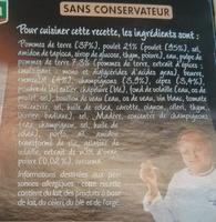 Le Poulet Aux Cpes En Parmentier Ingredients