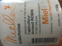 Miel De Fleurs Ingredients
