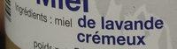 Miel De Lavande Crmeux Ingredients