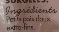 Petits Pois  Doux Extra-fins Ingredients