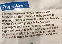 Pain Crales Et Graines Ingredients