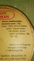 Ermitage, Fromage A Pate Molle, Le Bon Dormois Ingredients