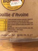 Bouillie Davoine Ingredients
