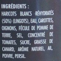 Haricots Lingots Mijotes A L'ancienne, Le Bocal De 600 Gr Ingredients