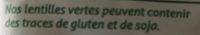 Lentilles Vertes Monbio Ingredients