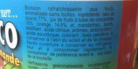 Tropico Orange Gourmande 1.5L Ingredients