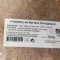 4 Galettes De Bl Noir Biologiques Report Card