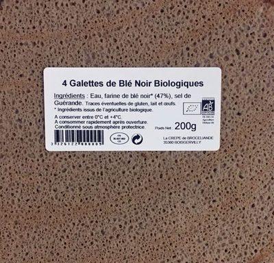 4 Galettes De Bl Noir Biologiques