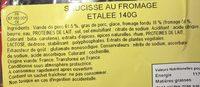 Saucisses Au Fromage Tale Ingredients