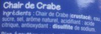 Crabe 100% Chair (105 G) Ingredients