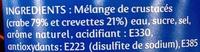 Duo De Crabe Et Crevettes Ingredients