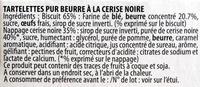 Les Tartelettes Cerise Noire Ingredients