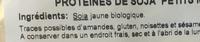 Protines De Soja Petits Morceaux Ingredients