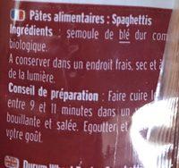 Spaghetti Complets Ingredients