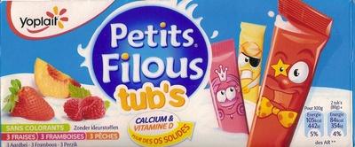 Petits Filous Tub's (3 Fraises, 3 Framboises, 3 Pches)