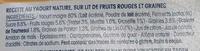 Yopa! Craquant Sur Lit De Graines & Fruits Rouges (1,6% MG) Ingredients