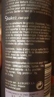 Le Shaker De Vinaigrette Huile D'olive & Vinaigre Balsamique Ingredients