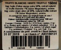 Spcialit D'huiles  L'olivier Ingredients