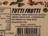 Tutti Fruti Ingredients