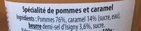 Dessert De Fruits Cuit Au Chaudron : Pomme Caramel (140g) Ingredients