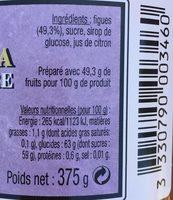 CONFITURE DE FIGUE ENTIERE Ingredients