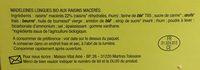 Madeleines Bio Aux Raisins Macrs Ingredients