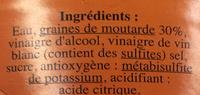 Moutarde  L'ancienne Ingredients