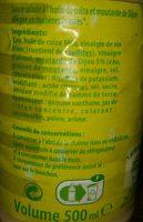 50CL Vinaigrette Nature Ingredients