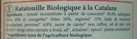 Ratatouille Bio  La Catalane Ingredients