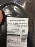 Galettes Bio Bl Noir Ingredients
