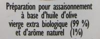 Prparation  L'Huile D'olive Saveur Truffe Bio Cauvin Ingredients