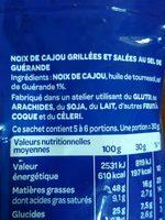 Noix De Cajou Au Sel De Gurande Ingredients