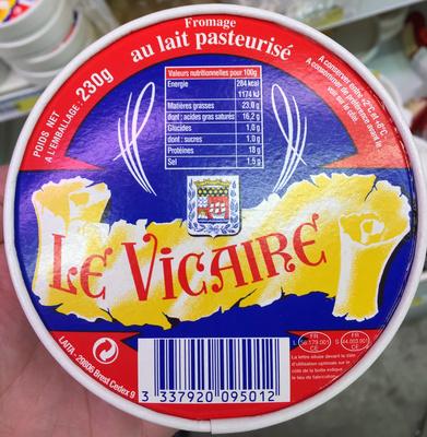Fromage Au Lait Pasteuris &quot;Le Vicaire&quot; (23 % MG)