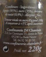 Figues Noix Ingredients