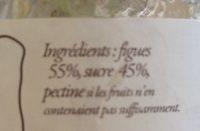 Confiture Extra Figues Ingredients