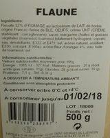 La Flaune Ingredients