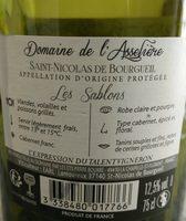 Domaine De L'asseliere Ingredients