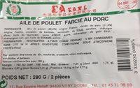 Ailes De Poulet Farcies Au Porc 280G Ingredients