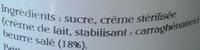 Crme De Caramel Au Beurre Sal Ingredients